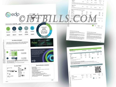 欧洲葡萄牙地址证明 电费燃气账单 Electricity Gas bill（欧盟地址证明）