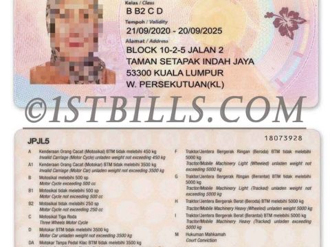 东南亚|马来西亚驾照/驾驶证 Malaysia Driver License Template PS/PSD模板