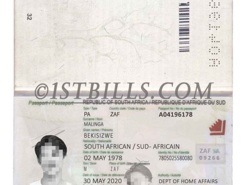 非洲| 南非护照 PSSouth Africa Passport /Photoshop/PSD模板（V1版）