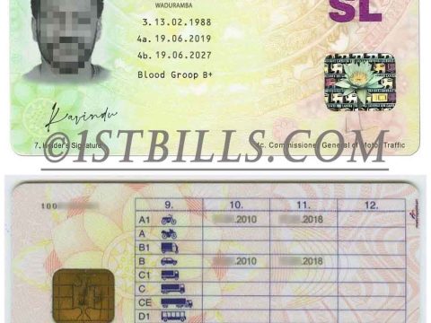 南亚| 斯里兰卡驾照/驾驶证PSD模板 Sri Lanka DL PS（V1）