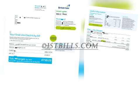 英国公司地址证明 燃气账单UK Company Gas bill UK company registration