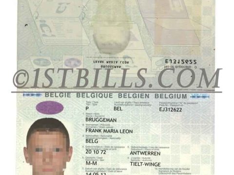 欧盟| 比利时护照 Belgium Passport PSD/Photoshop/PS模板