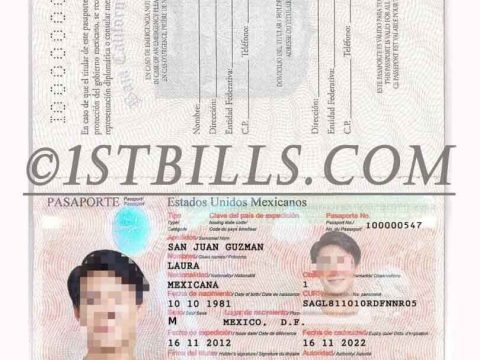 北美| 墨西哥护照 Mexico Passport PSD/photoshop/PS模板