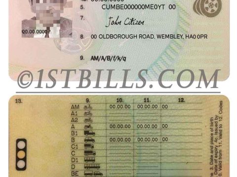 英国临时驾照 UK/England Provisional Driving License PS/PSD模板