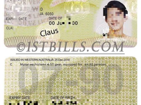 澳大利亚|西澳驾照 Western Australia Driver License/驾驶证PS/PSD模板
