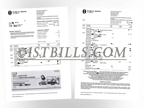 东南亚｜马来西亚 大众银行账单 地址证明 Southeast Asia | Malaysia Public Bank Statement Address Proof