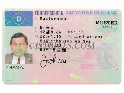 德国驾照 Germany Drving license 欧盟KYC证件 PSD模版可编辑