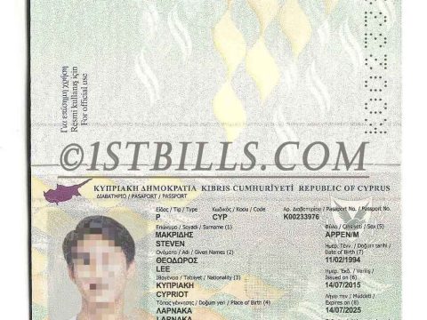 欧洲| 塞浦路斯护照 Cyprus passport PSD/photoshop/PS模板（V2）