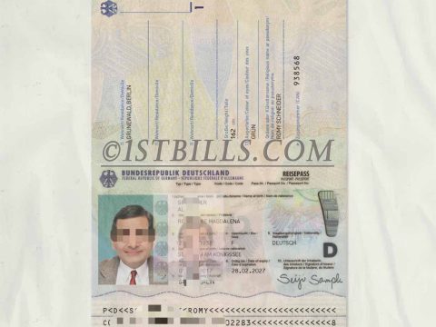 德国护照 Germany Passport PSD模版可编辑 (欧盟KYC证件)