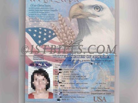 USA Passport 美国护照PSD模版可编辑 (美国KYC证件)