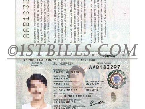 南美州|拉丁美洲 阿根廷护照 Argentina Passport PSD/photoshop/ps模板