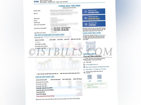 越南公司地址证明 水电账单 env 电费账单 地址证明 Proof of address for a Vietnamese company (utility bill/electricity bill)