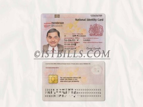 英国ID U.K ID 英国身份证 英国KYC证件 PSD模版可编辑