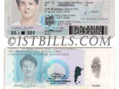 南美| 阿根廷身份证卡PSD模板 UNASUR| Argentina ID Card Template PSD