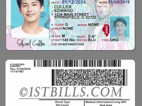 美国伊利诺伊州 新版驾驶证/驾照高质量 USA Illinois DL PS/PSD模板