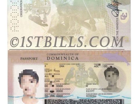 中美洲| 多米尼克护照PS/PSD模板 Dominica Passport PSD